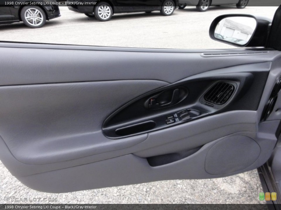 Black/Gray Interior Door Panel for the 1998 Chrysler Sebring LXi Coupe #54232707