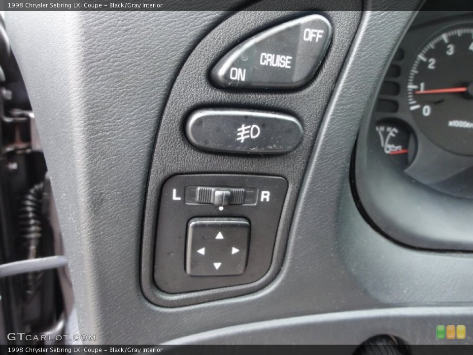 Black/Gray Interior Controls for the 1998 Chrysler Sebring LXi Coupe #54233019