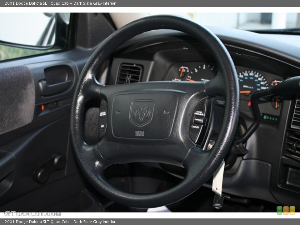 Dark Slate Gray Interior Steering Wheel for the 2001 Dodge Dakota SLT Quad Cab #54235248