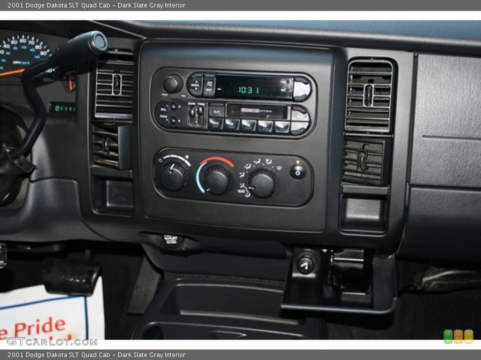 Dark Slate Gray Interior Controls for the 2001 Dodge Dakota SLT Quad Cab #54235257