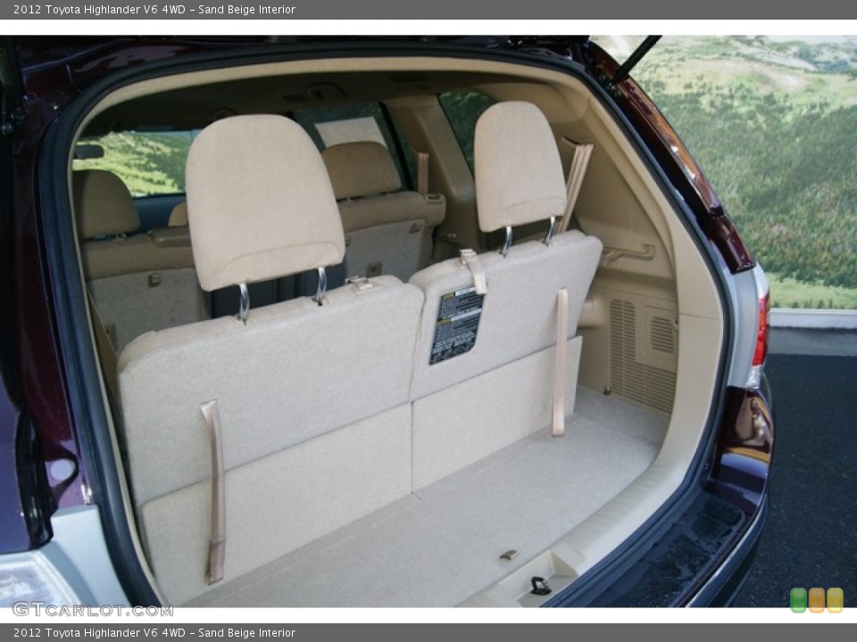 Sand Beige Interior Trunk for the 2012 Toyota Highlander V6 4WD #54236400