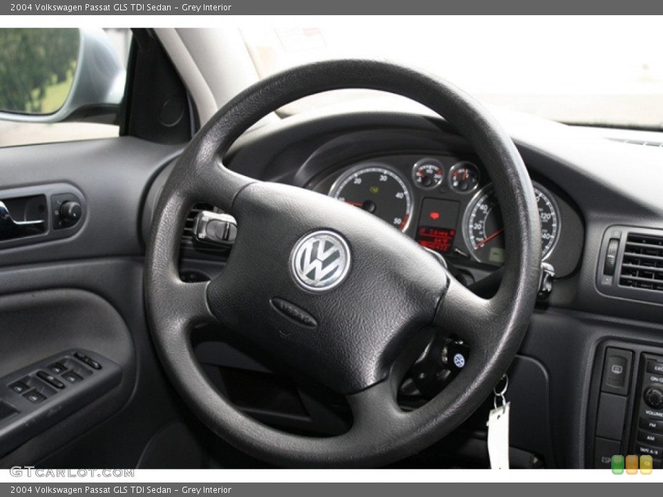 Grey Interior Steering Wheel for the 2004 Volkswagen Passat GLS TDI Sedan #54240475