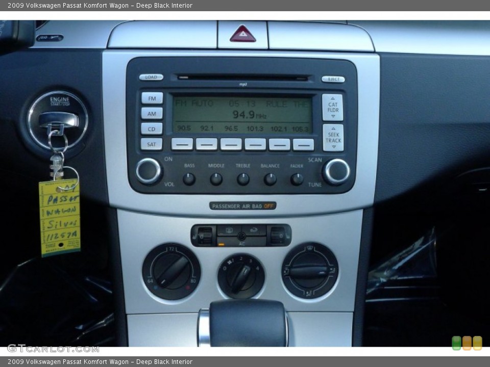 Deep Black Interior Audio System for the 2009 Volkswagen Passat Komfort Wagon #54241653