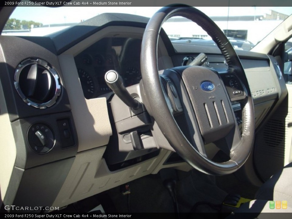 Medium Stone Interior Steering Wheel for the 2009 Ford F250 Super Duty XLT Crew Cab 4x4 #54242198