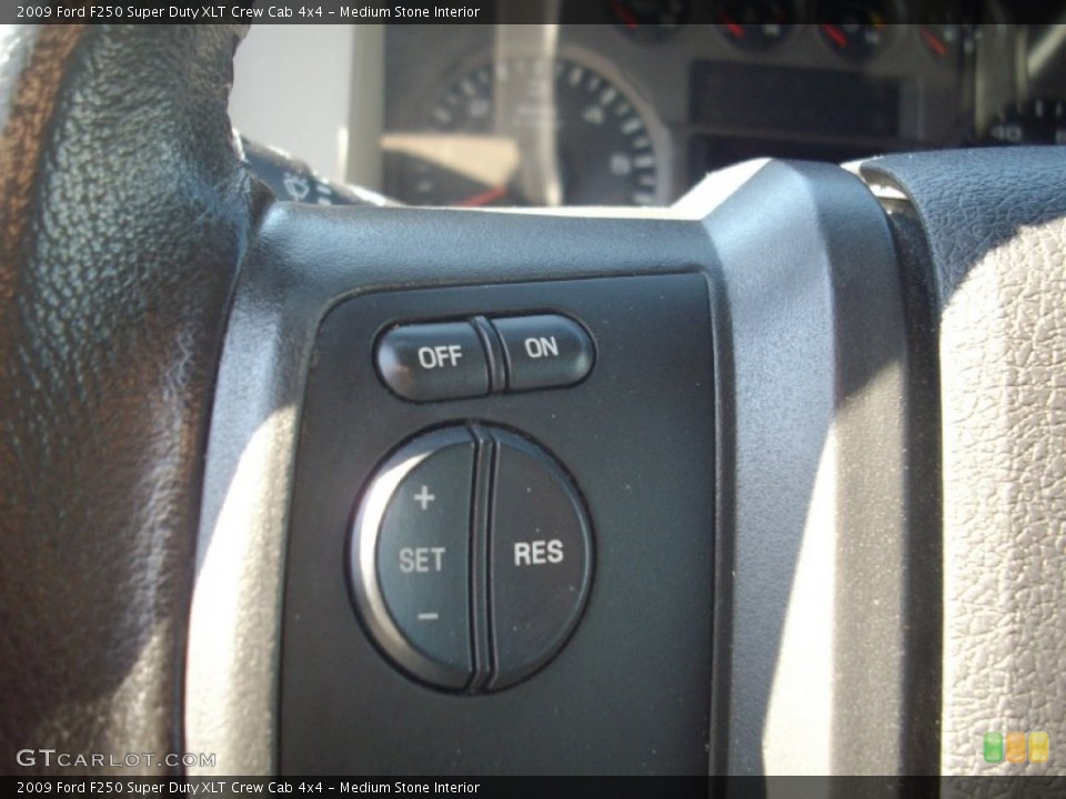 Medium Stone Interior Controls for the 2009 Ford F250 Super Duty XLT Crew Cab 4x4 #54242225