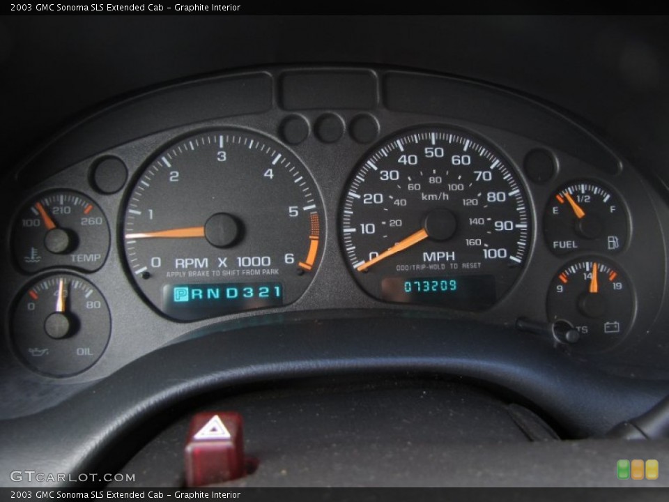 Graphite Interior Gauges for the 2003 GMC Sonoma SLS Extended Cab #54242780