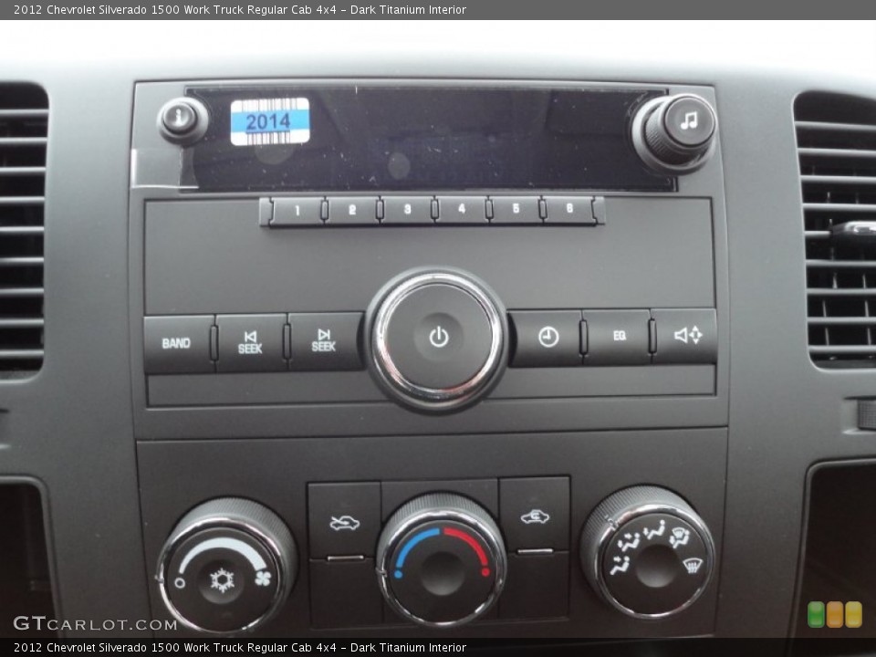 Dark Titanium Interior Controls for the 2012 Chevrolet Silverado 1500 Work Truck Regular Cab 4x4 #54246551
