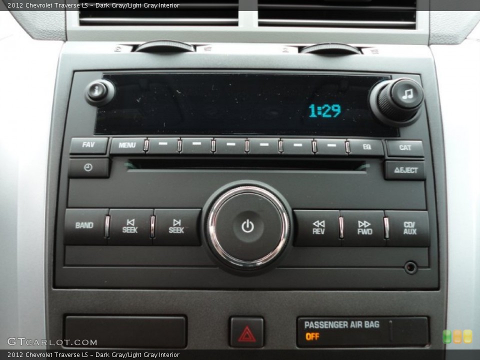 Dark Gray/Light Gray Interior Audio System for the 2012 Chevrolet Traverse LS #54246917