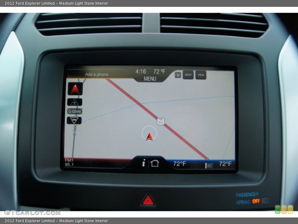 Medium Light Stone Interior Navigation for the 2012 Ford Explorer Limited #54249047