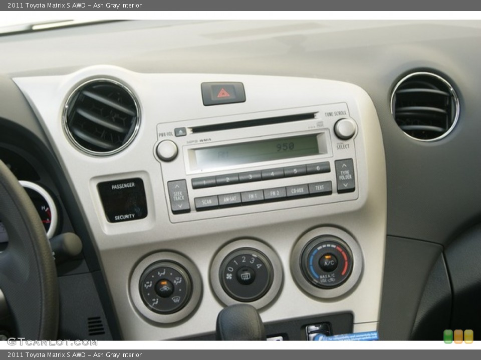 Ash Gray Interior Controls for the 2011 Toyota Matrix S AWD #54250013