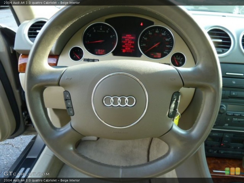 Beige Interior Steering Wheel for the 2004 Audi A4 3.0 quattro Cabriolet #54250205