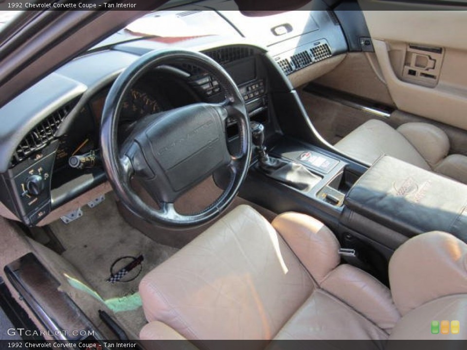 Tan Interior Prime Interior for the 1992 Chevrolet Corvette Coupe #54251336