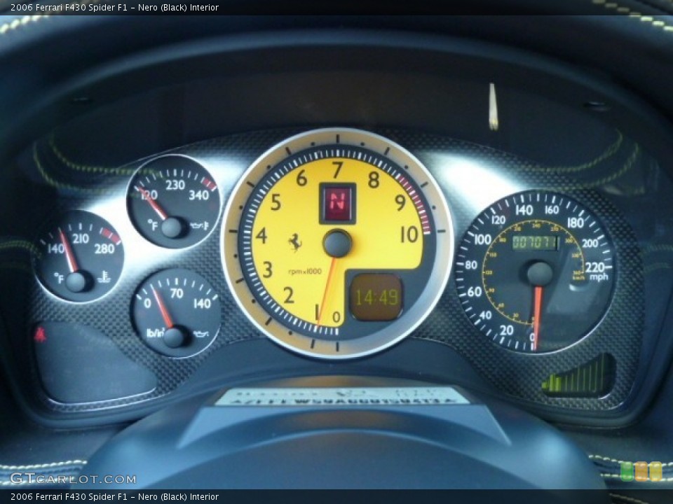 Nero (Black) Interior Gauges for the 2006 Ferrari F430 Spider F1 #54255296