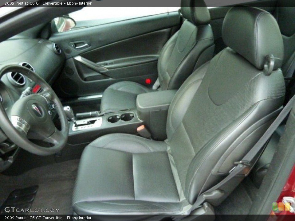 Ebony Interior Photo for the 2009 Pontiac G6 GT Convertible #54258347