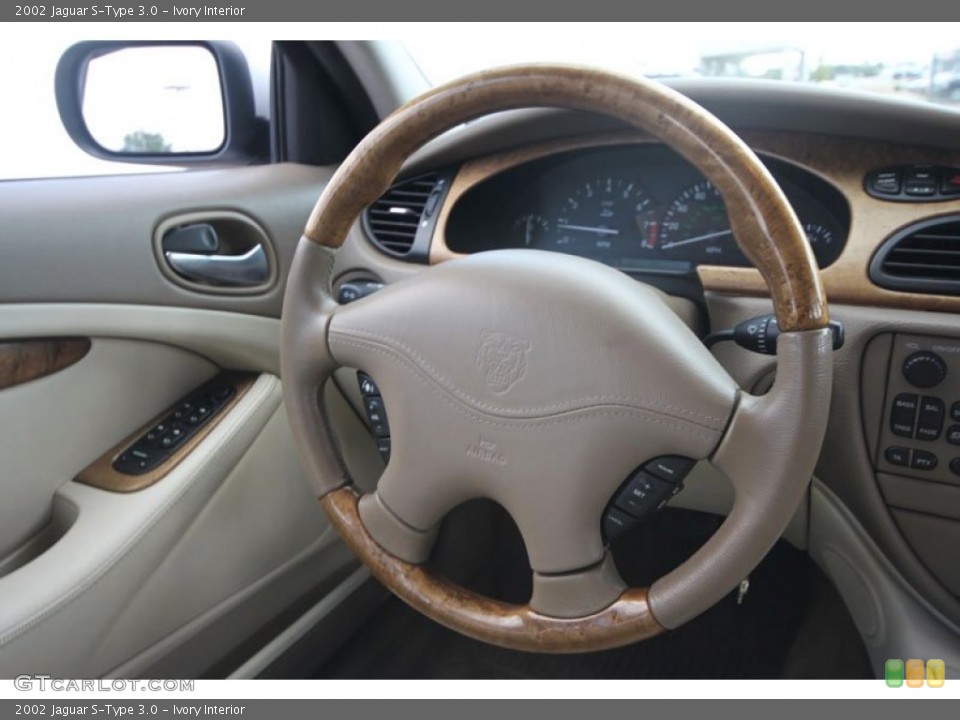Ivory Interior Steering Wheel for the 2002 Jaguar S-Type 3.0 #54262058