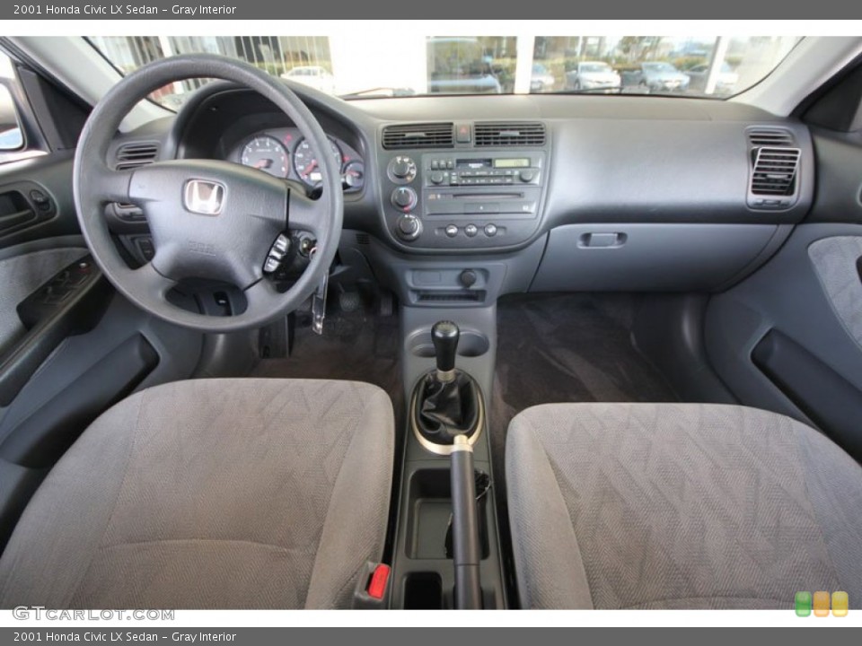 Gray Interior Dashboard for the 2001 Honda Civic LX Sedan #54262634