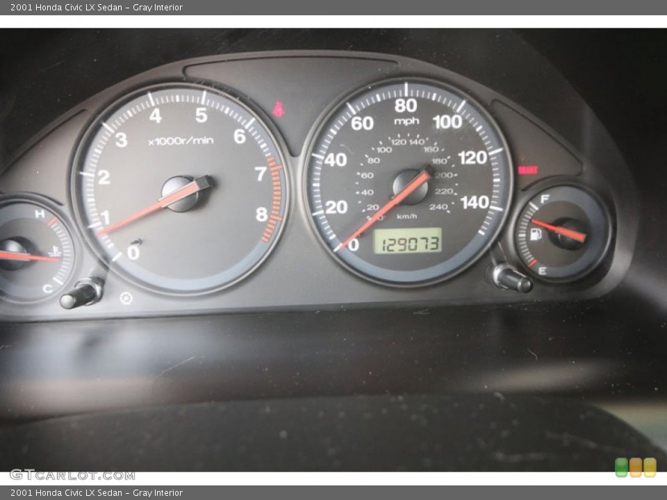 Gray Interior Gauges for the 2001 Honda Civic LX Sedan #54262709
