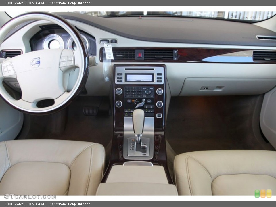 Sandstone Beige Interior Dashboard for the 2008 Volvo S80 V8 AWD #54266799