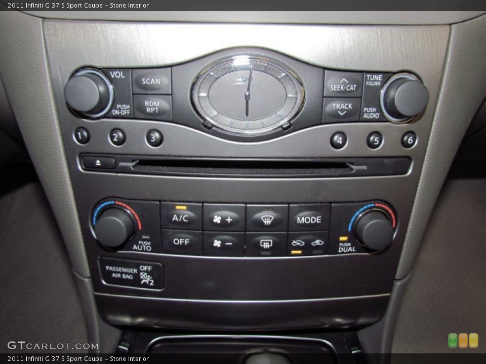 Stone Interior Controls for the 2011 Infiniti G 37 S Sport Coupe #54267788