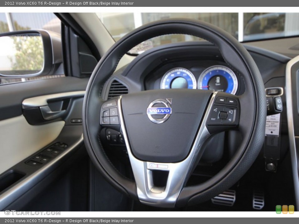 R Design Off Black/Beige Inlay Interior Steering Wheel for the 2012 Volvo XC60 T6 R-Design #54268742
