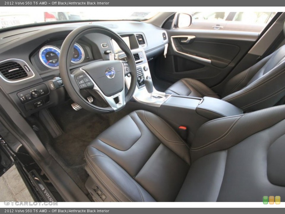 Off Black/Anthracite Black Interior Photo for the 2012 Volvo S60 T6 AWD #54268829