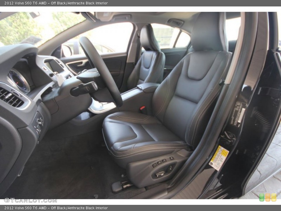 Off Black/Anthracite Black Interior Photo for the 2012 Volvo S60 T6 AWD #54268838