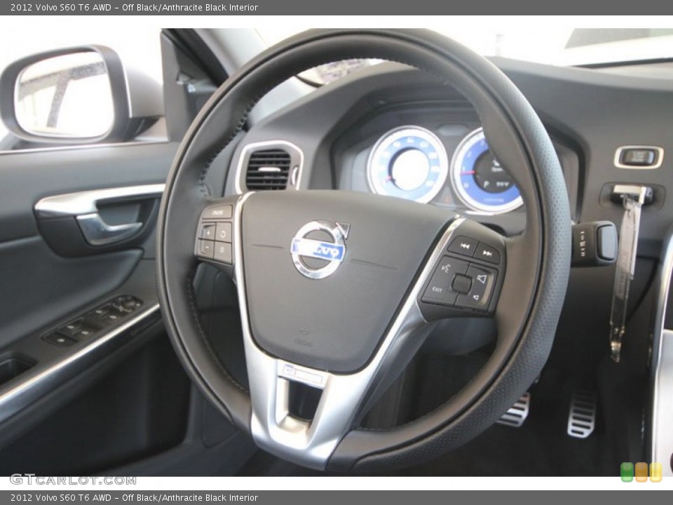 Off Black/Anthracite Black Interior Steering Wheel for the 2012 Volvo S60 T6 AWD #54268991
