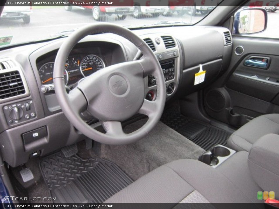 Ebony Interior Prime Interior for the 2012 Chevrolet Colorado LT Extended Cab 4x4 #54278579
