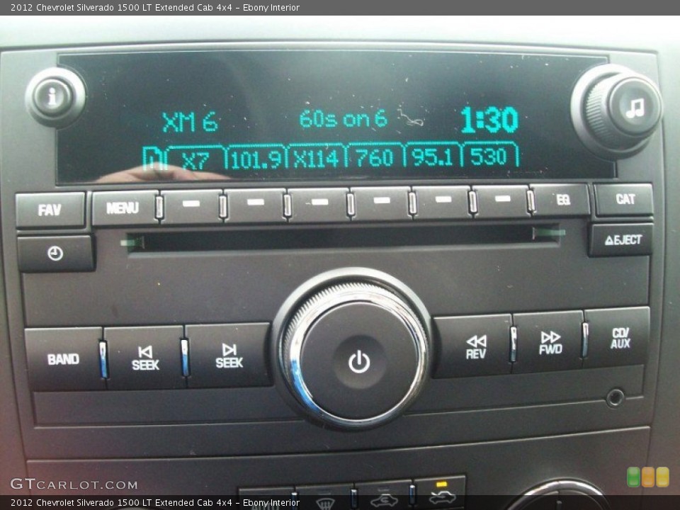 Ebony Interior Audio System for the 2012 Chevrolet Silverado 1500 LT Extended Cab 4x4 #54281216