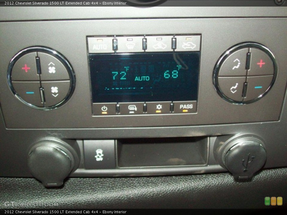 Ebony Interior Controls for the 2012 Chevrolet Silverado 1500 LT Extended Cab 4x4 #54281502