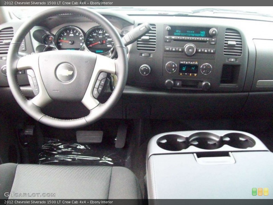 Ebony Interior Dashboard for the 2012 Chevrolet Silverado 1500 LT Crew Cab 4x4 #54281759