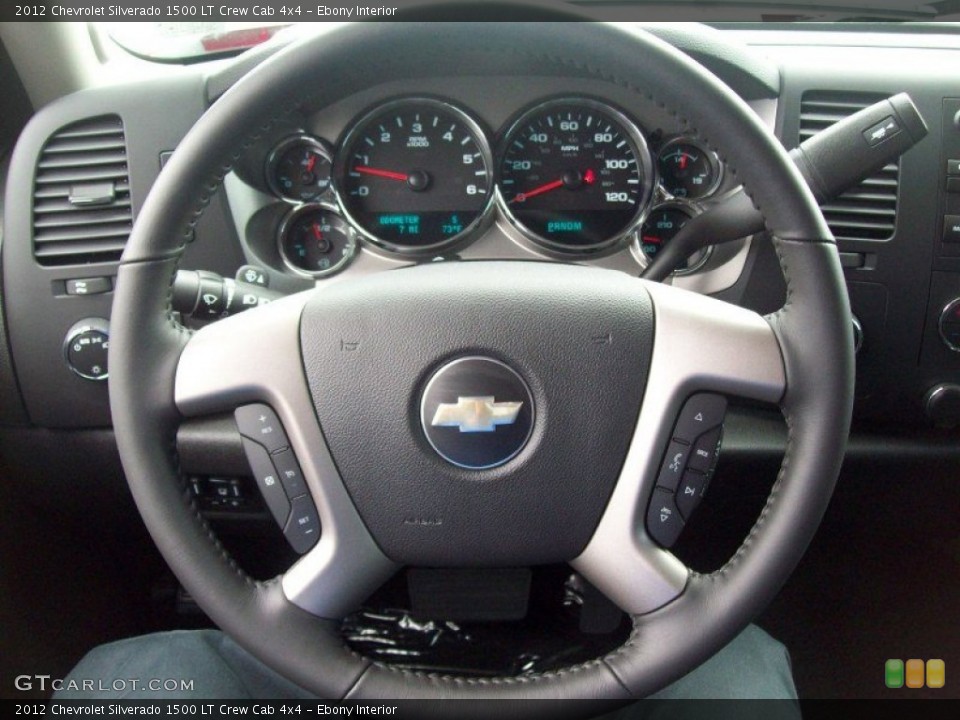 Ebony Interior Steering Wheel for the 2012 Chevrolet Silverado 1500 LT Crew Cab 4x4 #54281920