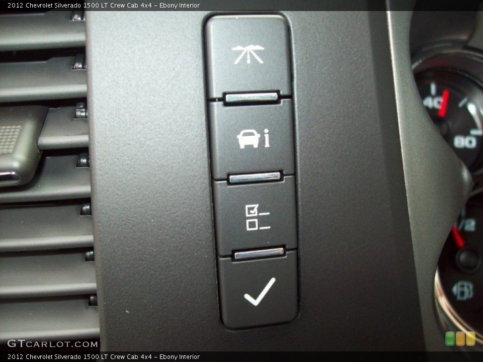 Ebony Interior Controls for the 2012 Chevrolet Silverado 1500 LT Crew Cab 4x4 #54281947