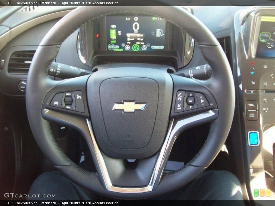 Light Neutral/Dark Accents Interior Steering Wheel for the 2012 Chevrolet Volt Hatchback #54282176
