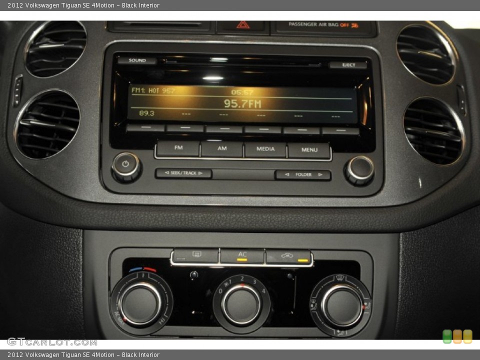 Black Interior Controls for the 2012 Volkswagen Tiguan SE 4Motion #54282275