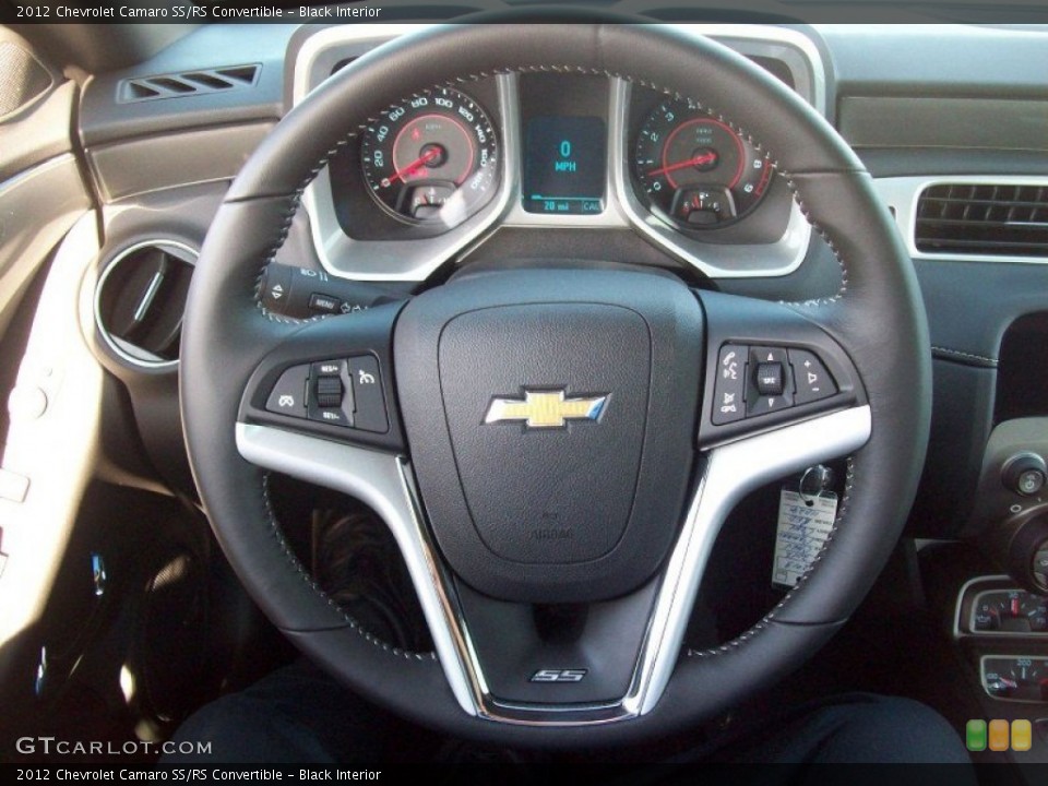 Black Interior Steering Wheel for the 2012 Chevrolet Camaro SS/RS Convertible #54282788
