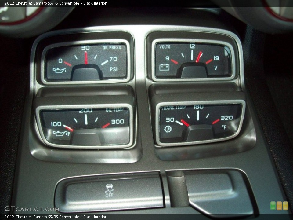 Black Interior Gauges for the 2012 Chevrolet Camaro SS/RS Convertible #54282806