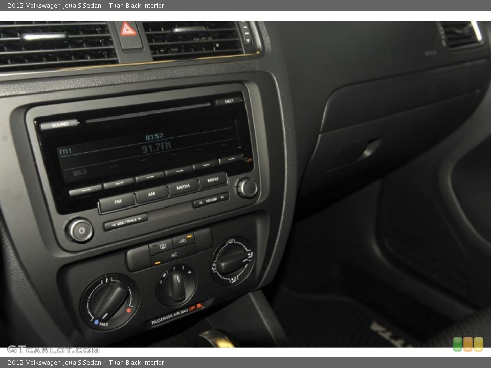 Titan Black Interior Controls for the 2012 Volkswagen Jetta S Sedan #54283433