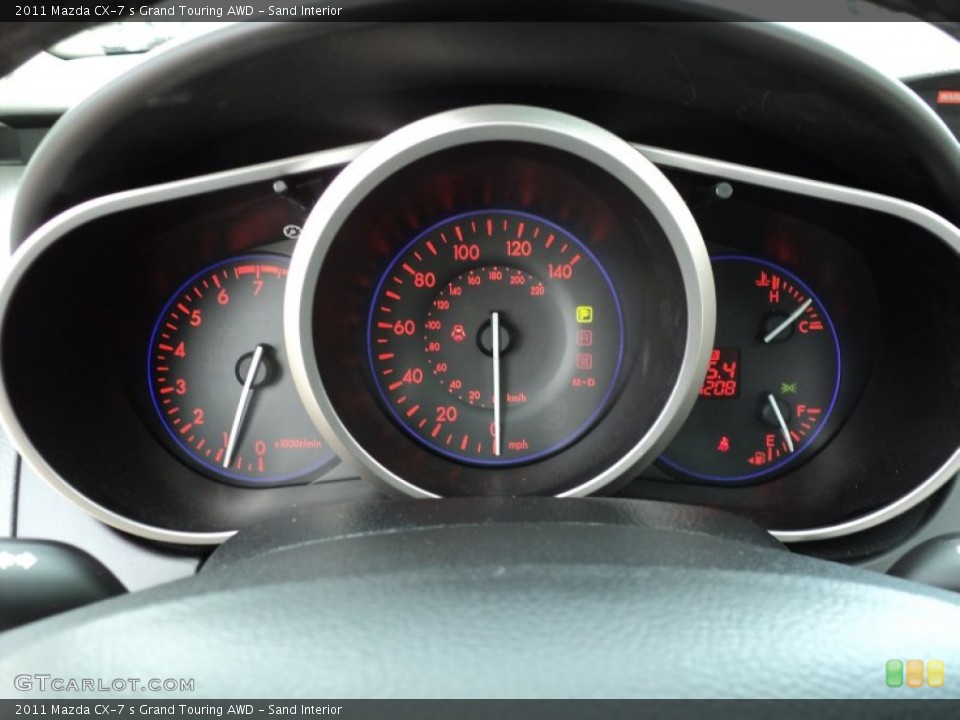 Sand Interior Gauges for the 2011 Mazda CX-7 s Grand Touring AWD #54285923