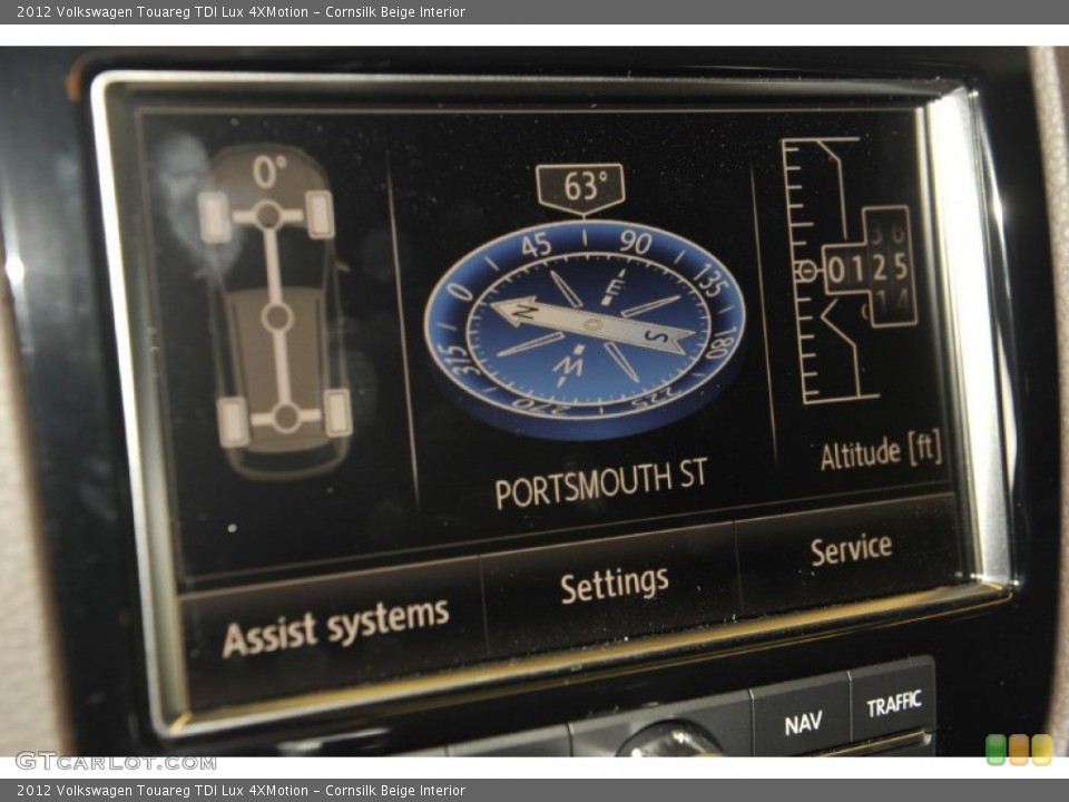 Cornsilk Beige Interior Controls for the 2012 Volkswagen Touareg TDI Lux 4XMotion #54286175