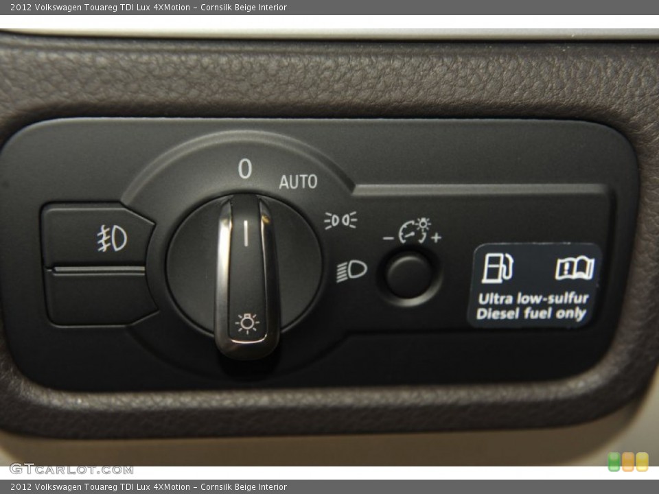 Cornsilk Beige Interior Controls for the 2012 Volkswagen Touareg TDI Lux 4XMotion #54286253