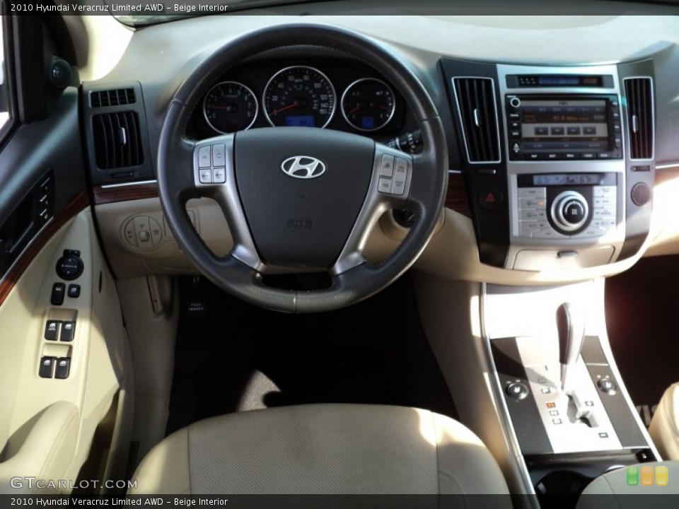 Beige Interior Dashboard for the 2010 Hyundai Veracruz Limited AWD #54286876