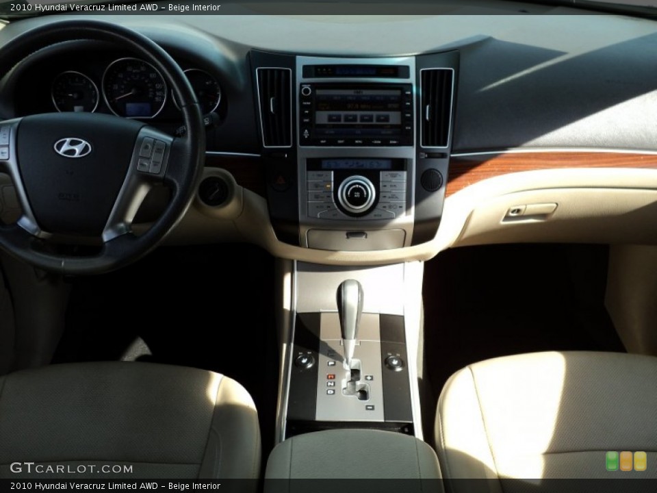 Beige Interior Dashboard for the 2010 Hyundai Veracruz Limited AWD #54286889