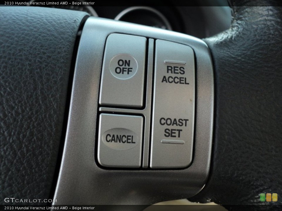 Beige Interior Controls for the 2010 Hyundai Veracruz Limited AWD #54286988