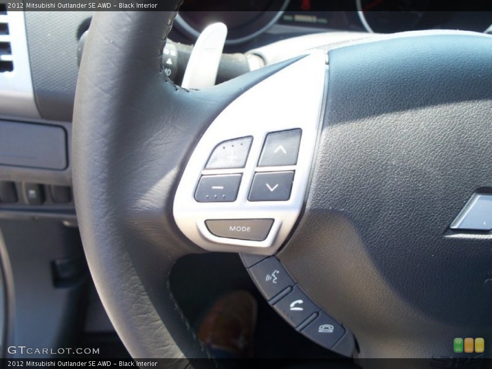 Black Interior Controls for the 2012 Mitsubishi Outlander SE AWD #54287081
