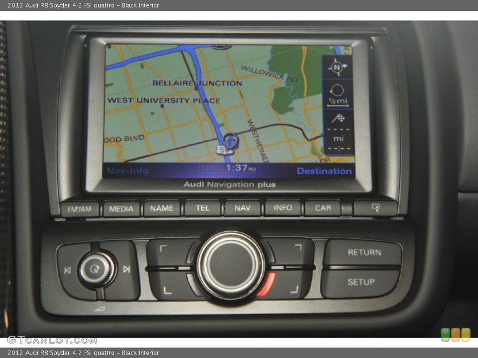 Black Interior Navigation for the 2012 Audi R8 Spyder 4.2 FSI quattro #54287402