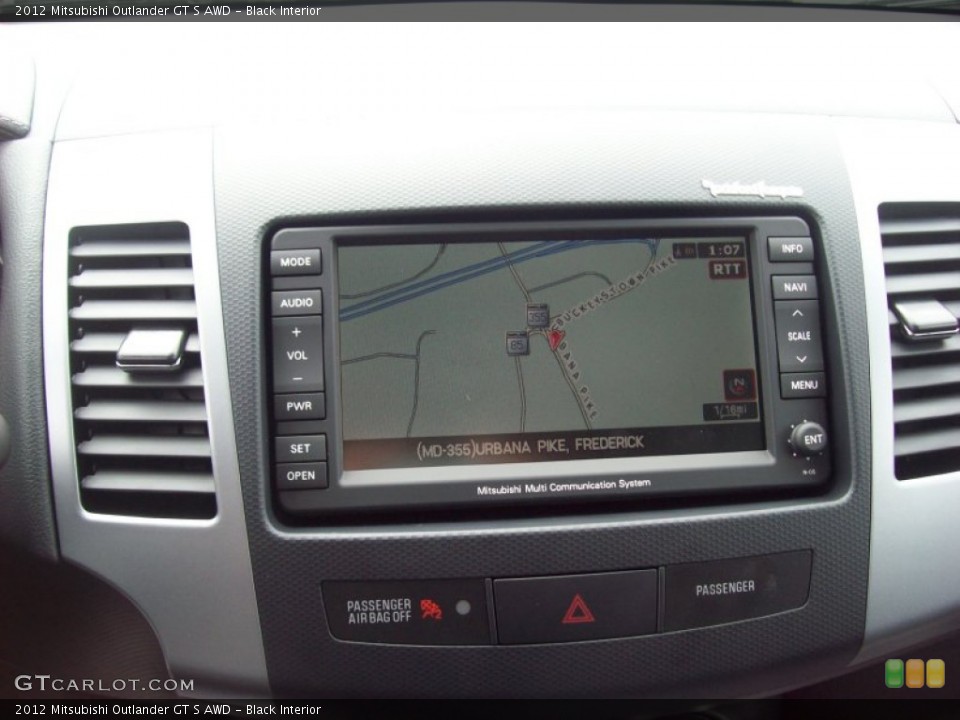 Black Interior Navigation for the 2012 Mitsubishi Outlander GT S AWD #54287405