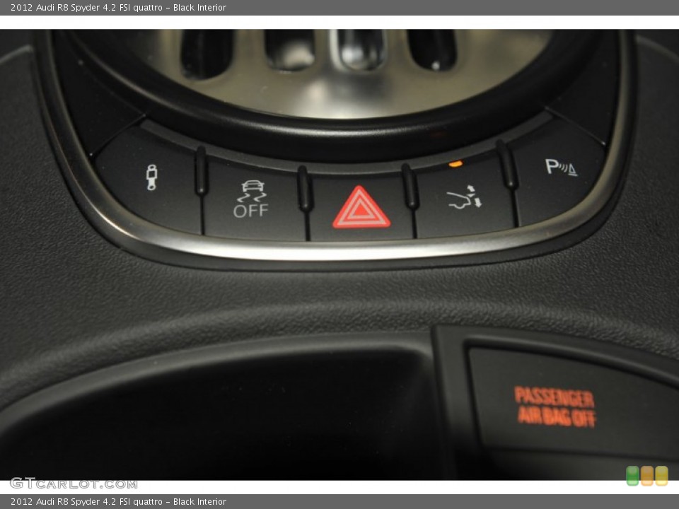 Black Interior Controls for the 2012 Audi R8 Spyder 4.2 FSI quattro #54287423