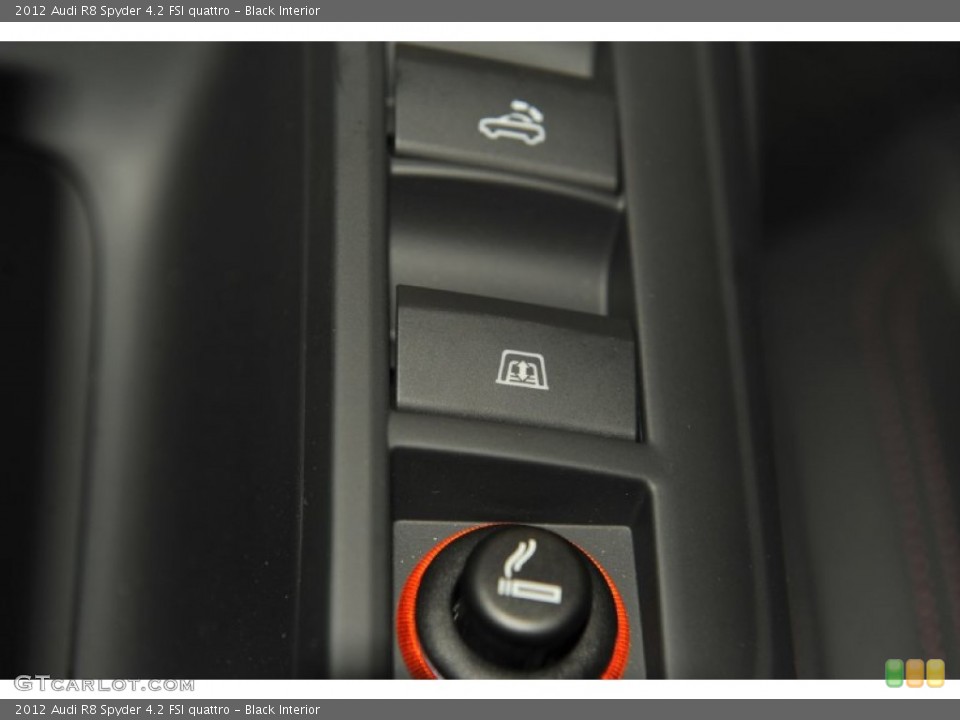 Black Interior Controls for the 2012 Audi R8 Spyder 4.2 FSI quattro #54287456