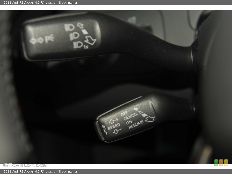 Black Interior Controls for the 2012 Audi R8 Spyder 4.2 FSI quattro #54287483